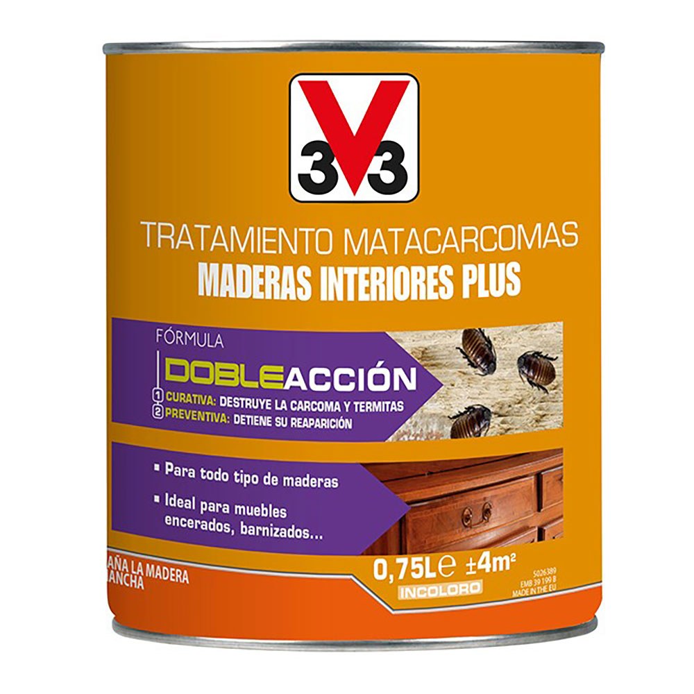 Tratamiento matacarcomas maderas interiores plus, 750 ml