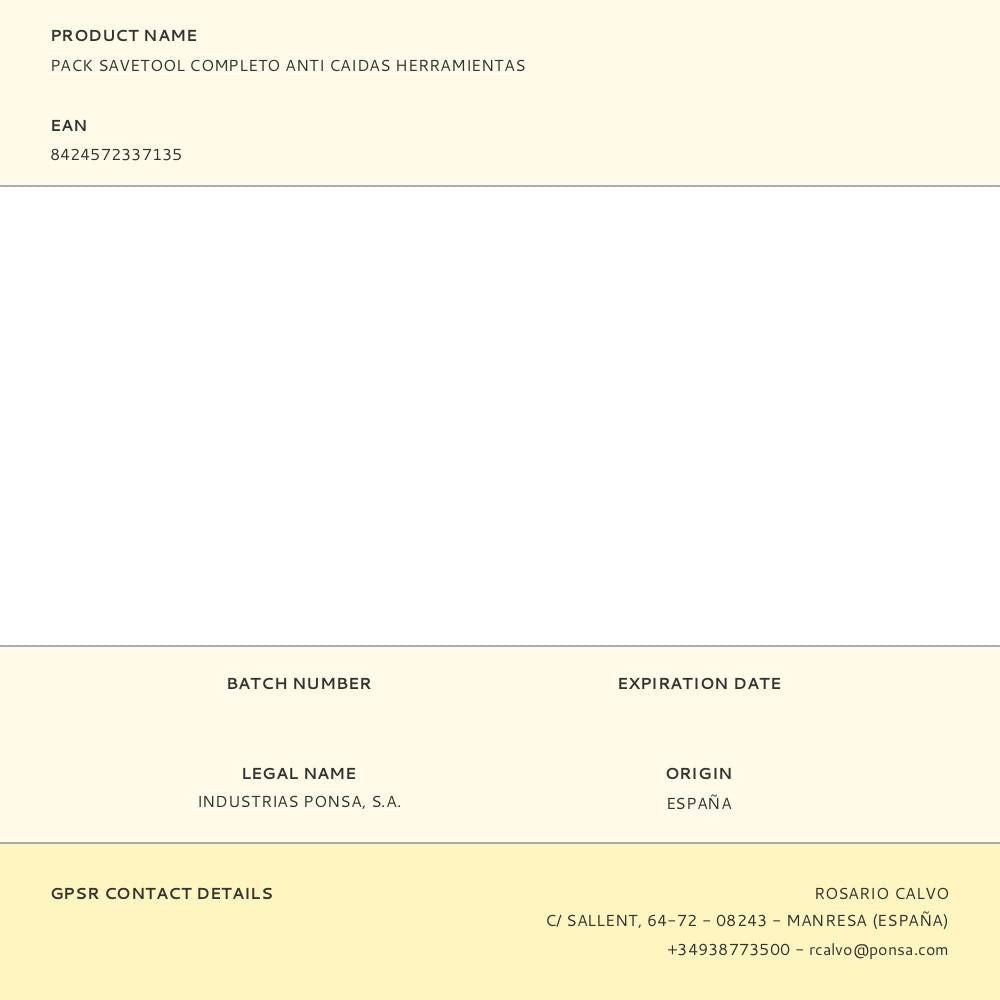 Pack savetool completo anti caidas herramientas