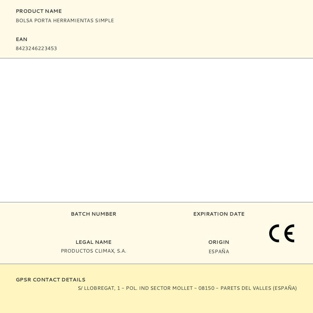 Bolsa porta herramientas simple