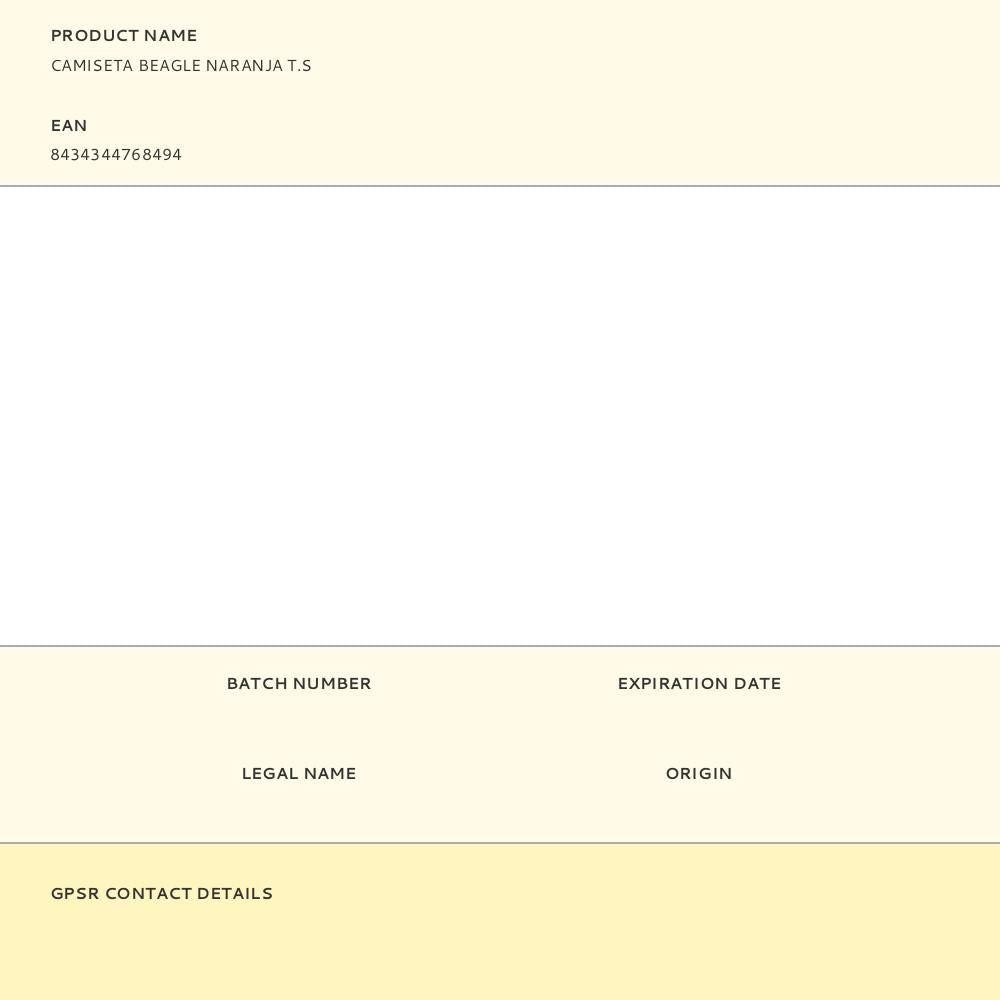 Camiseta beagle naranja t.s