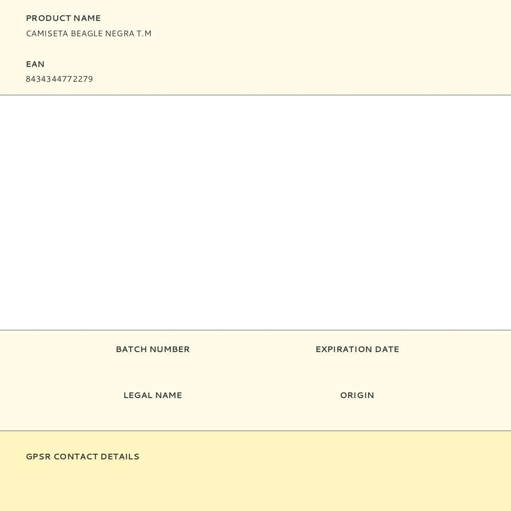 Camiseta beagle negra t.m