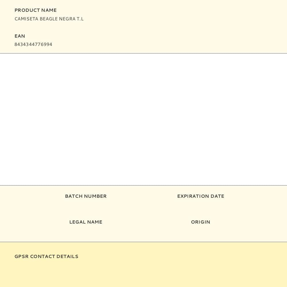 Camiseta beagle negra t.l