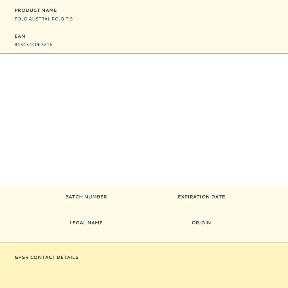 Polo austral rojo t-s