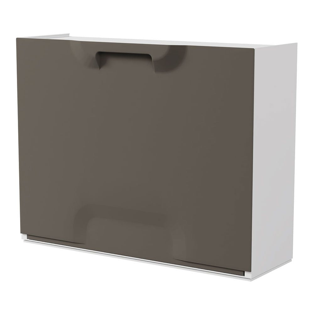 Zapatero apilable de polipropileno marrón 51 x 17,3 x 40,1 cm