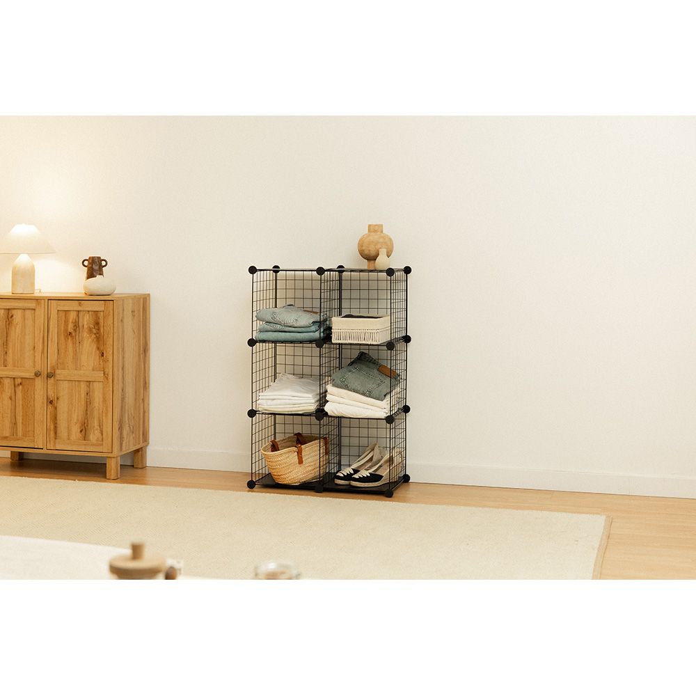 Estantería modular metálica titan c6 negro