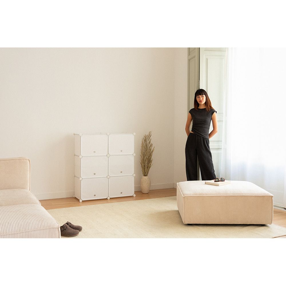 Zapatero modular cube c6 blanco