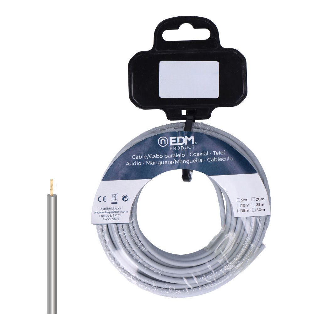 Carrete cablecillo h07z1-k 1,50 mm² gris, 15 m