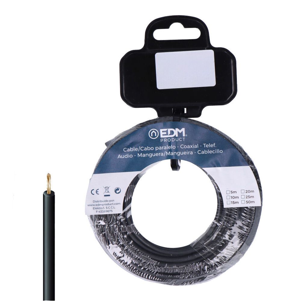 Carrete cablecillo h07z1-k 4,00 mm² negro, 25 m