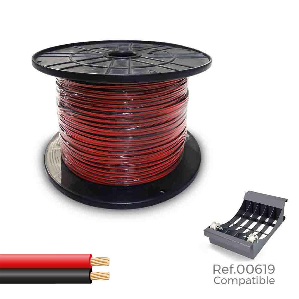 Cable paralelo 48v 2 x 1,50 mm² rojo/negro 500 m (bobina grande)
