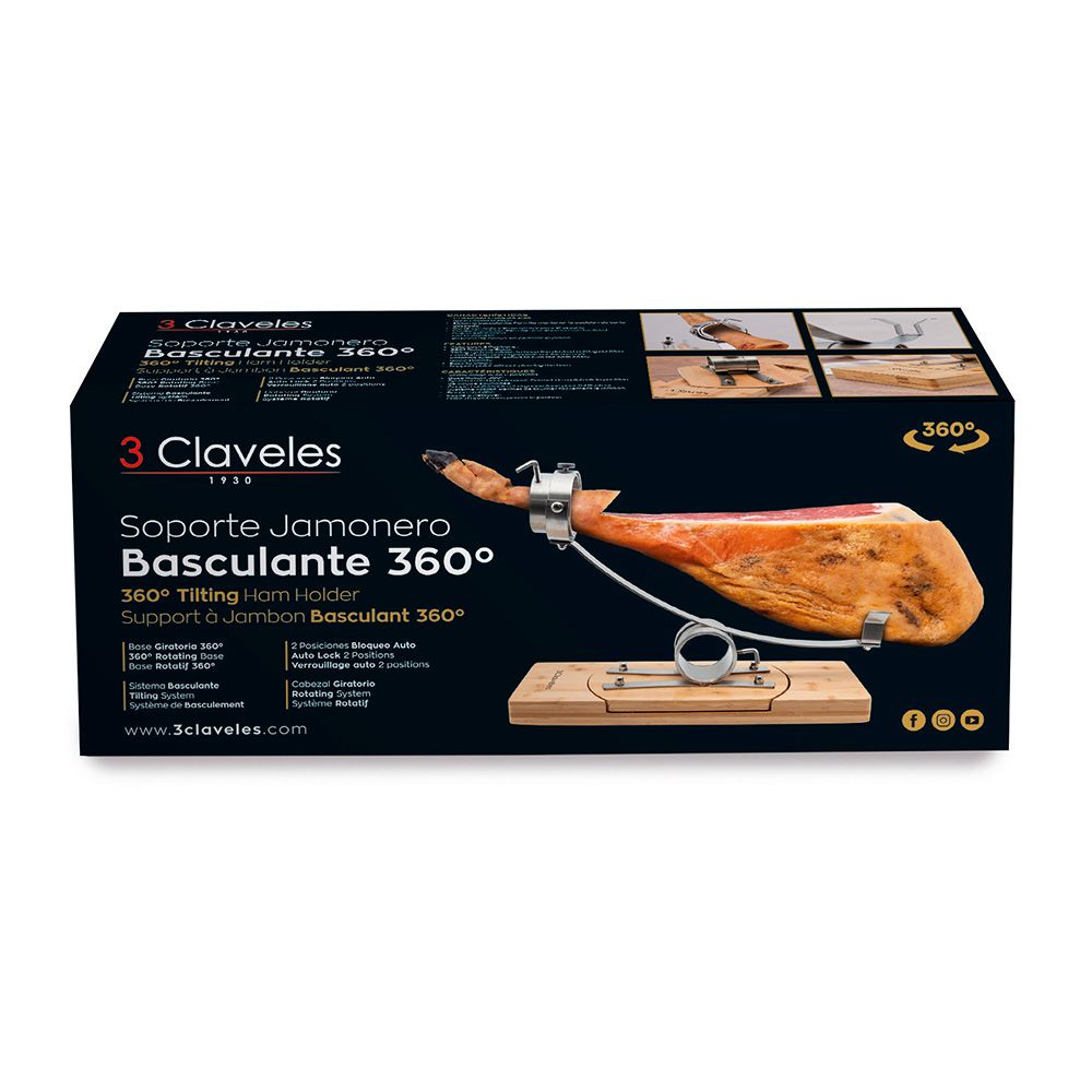 Jamonero basculante 360° 50 x 19,5 cm
