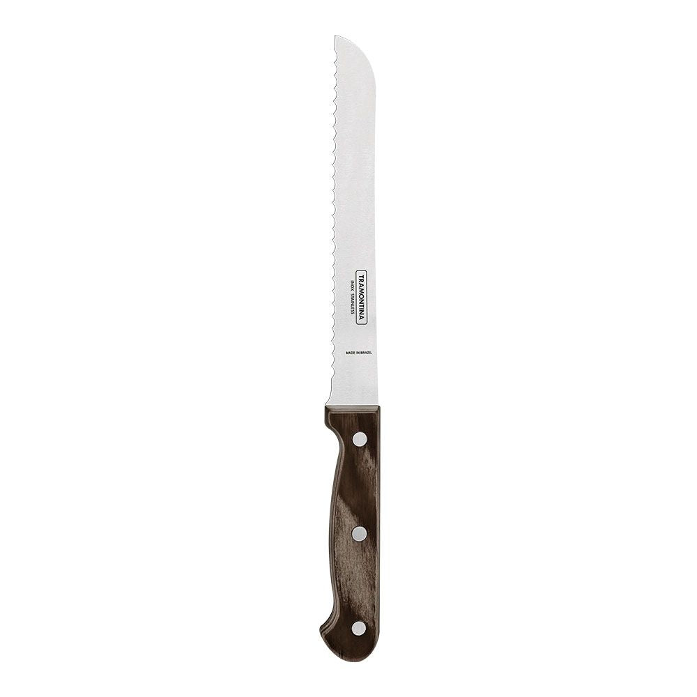 Cuchillo polywood castaño para pan 17,7 cm
