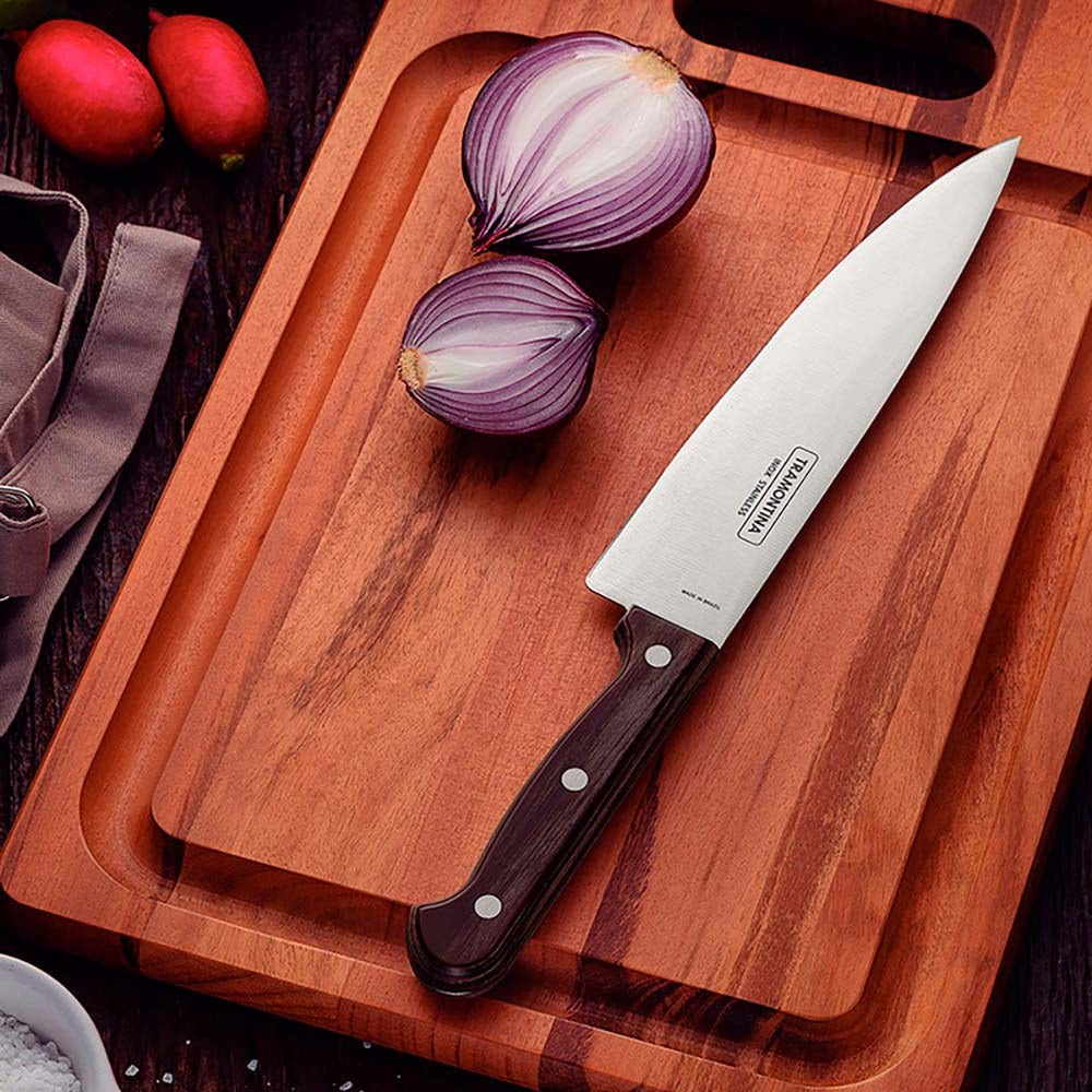 Cuchillo polywood castaño chef, 17,8 cm