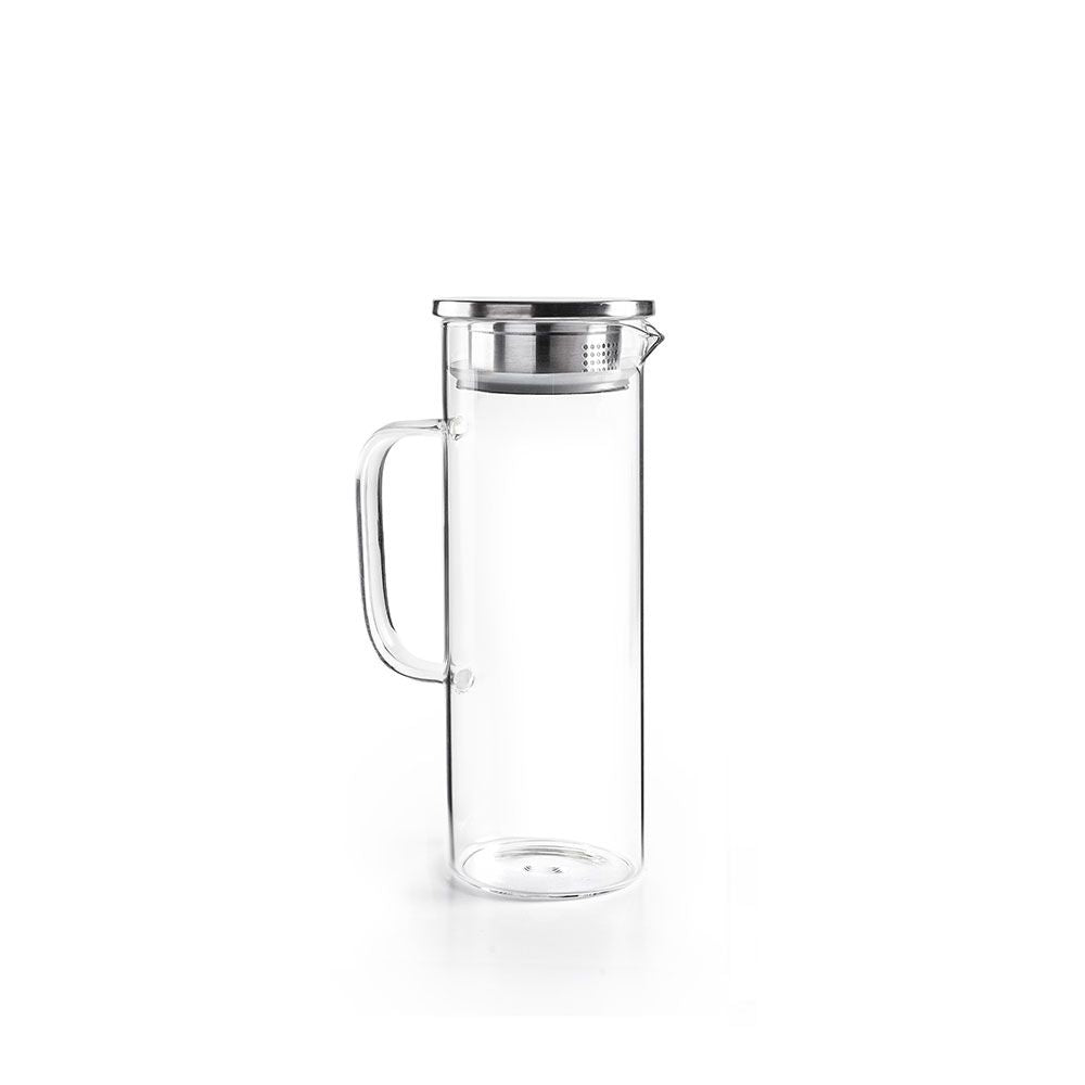 Jarra de borosilicato y acero inoxidable para nevera 1,1 l