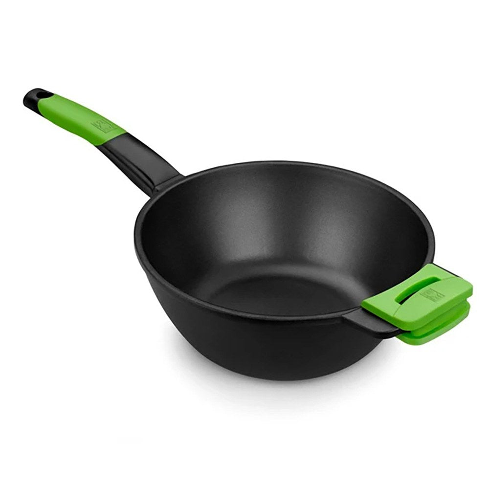 Wok de aluminio fundido con antiadherente tricapa innovation prior ø28 cm