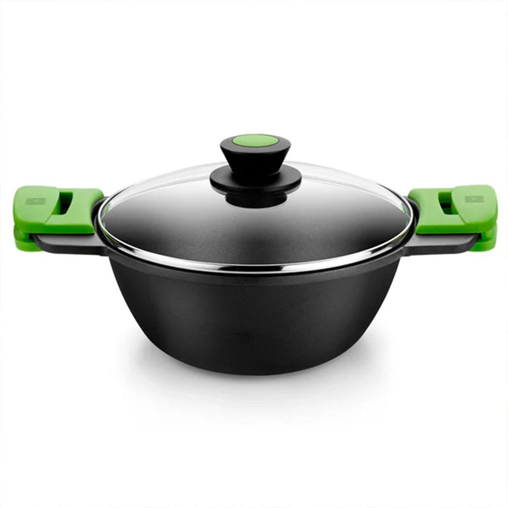 Cacerola cóncava de aluminio fundido con antiadherente tricapa innovation prior ø28 cm