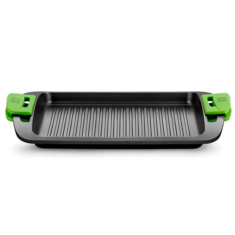 Plancha con rayas de aluminio fundido con antiadherente tricapa innovation prior 40 cm