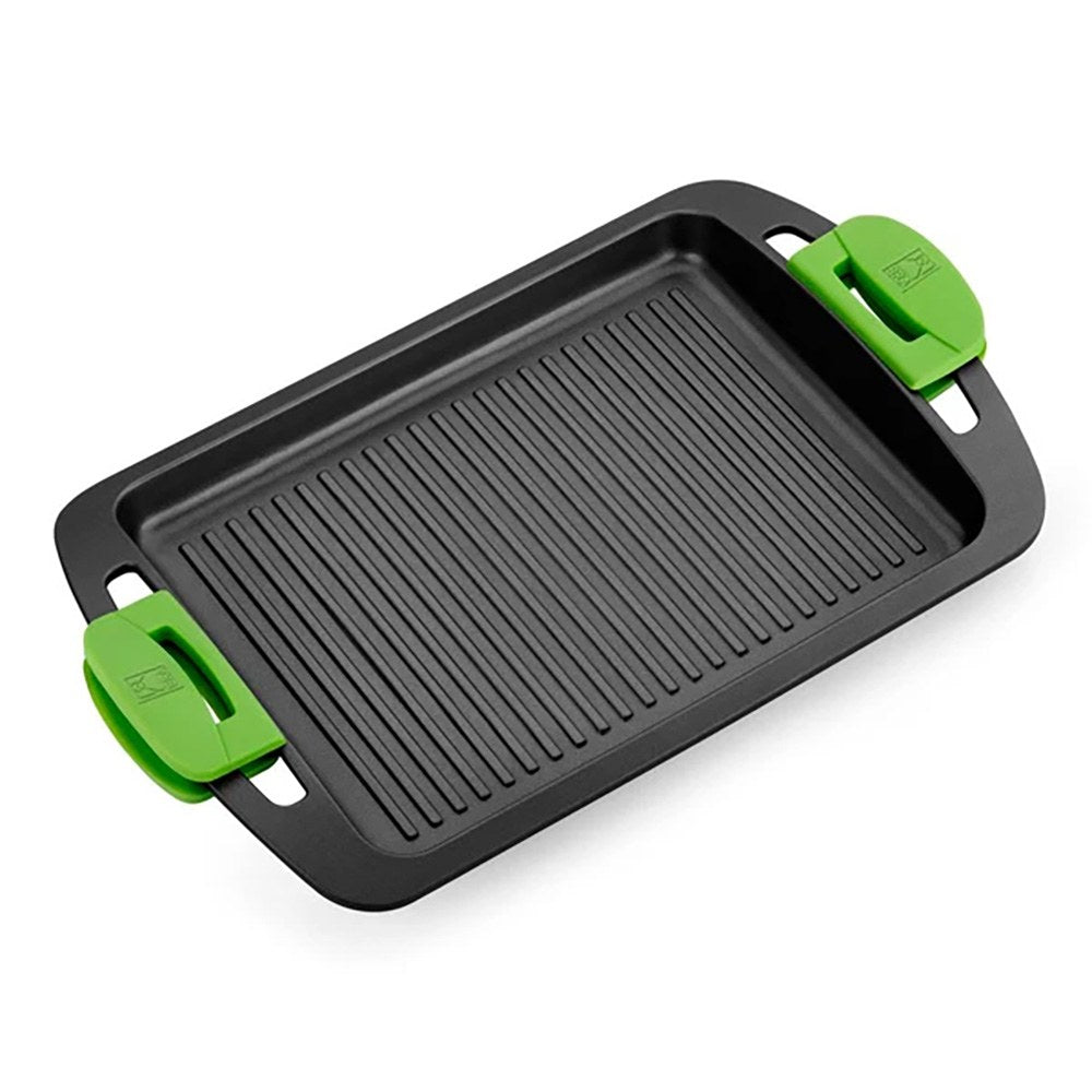 Plancha con rayas de aluminio fundido con antiadherente tricapa innovation prior 40 cm