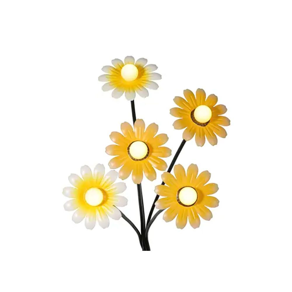 Estaca solar ramo de margaritas flexible, 55 cm