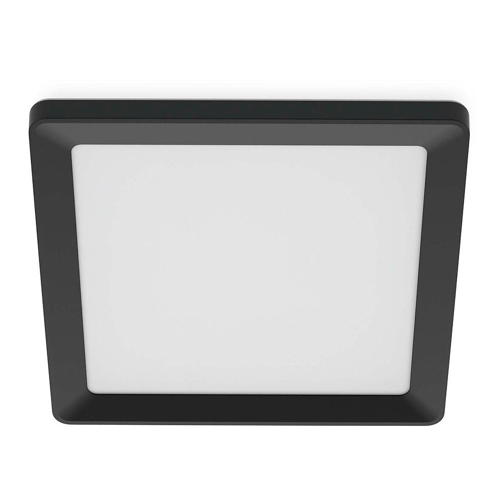 Plafón cuadrado negro valen, 17 w, 2050 im, 2200-6500 k, 395 x 37 x 395 mm