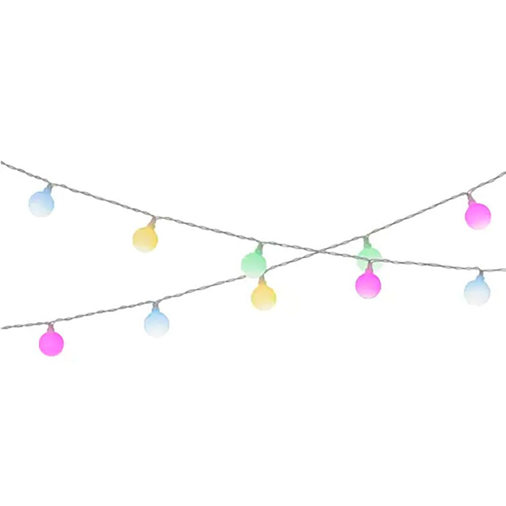 Guirnalda solar 30 leds, 3 lm, luz multicolor pastel, ip44, 2,9 m