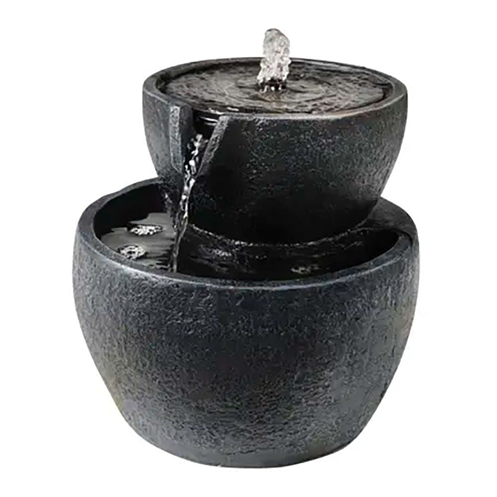 Fuente solar para exterior ip68, de poliresina - ø20 x 20,5 cm