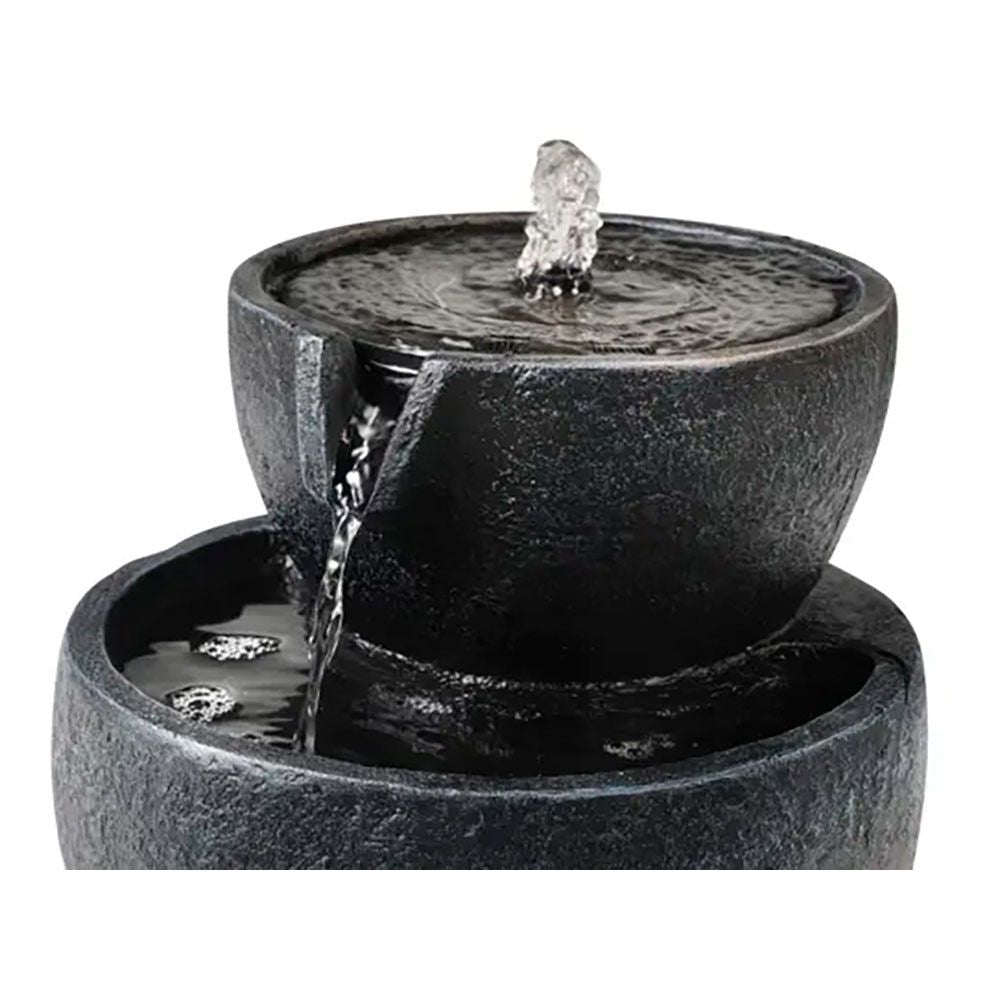 Fuente solar para exterior ip68, de poliresina - ø20 x 20,5 cm