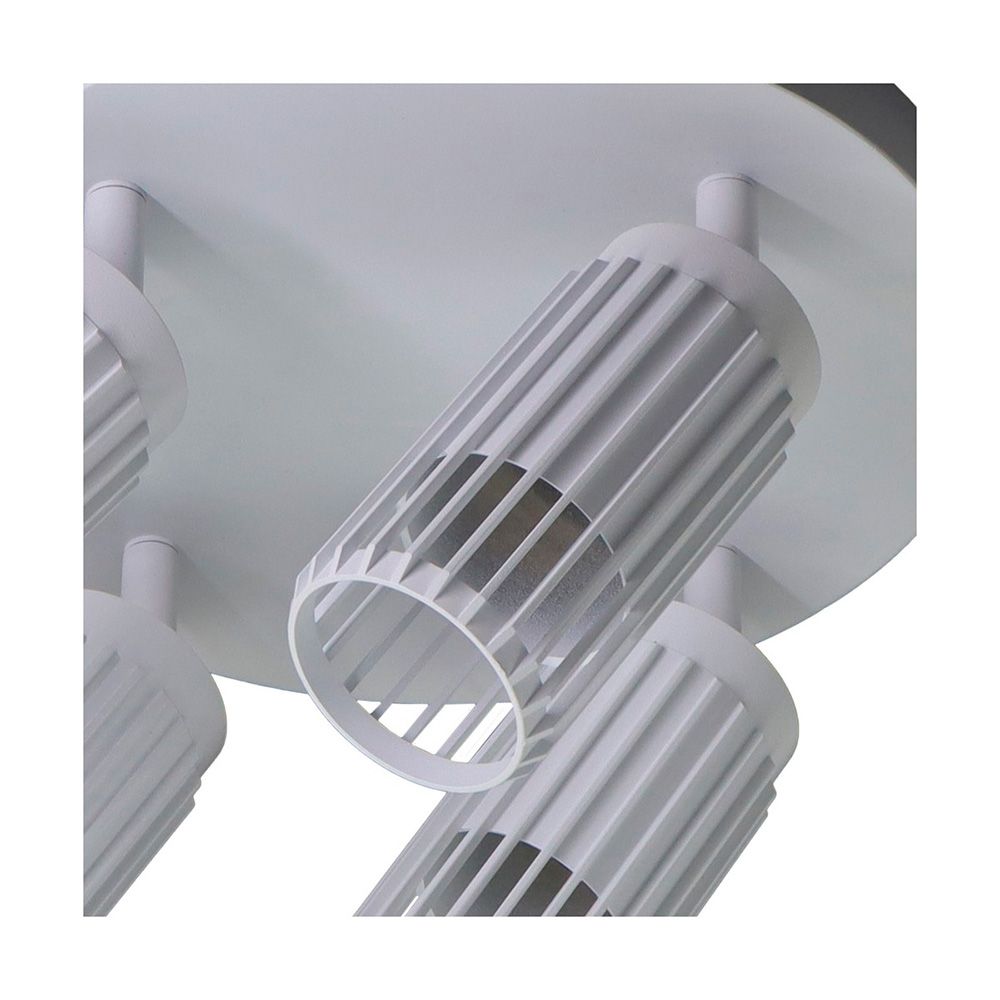 Foco 4 elementos, sahara arenado, gu10, 10w, (bombillas no incluidas), blanco, 23 x 6 x 20 cm