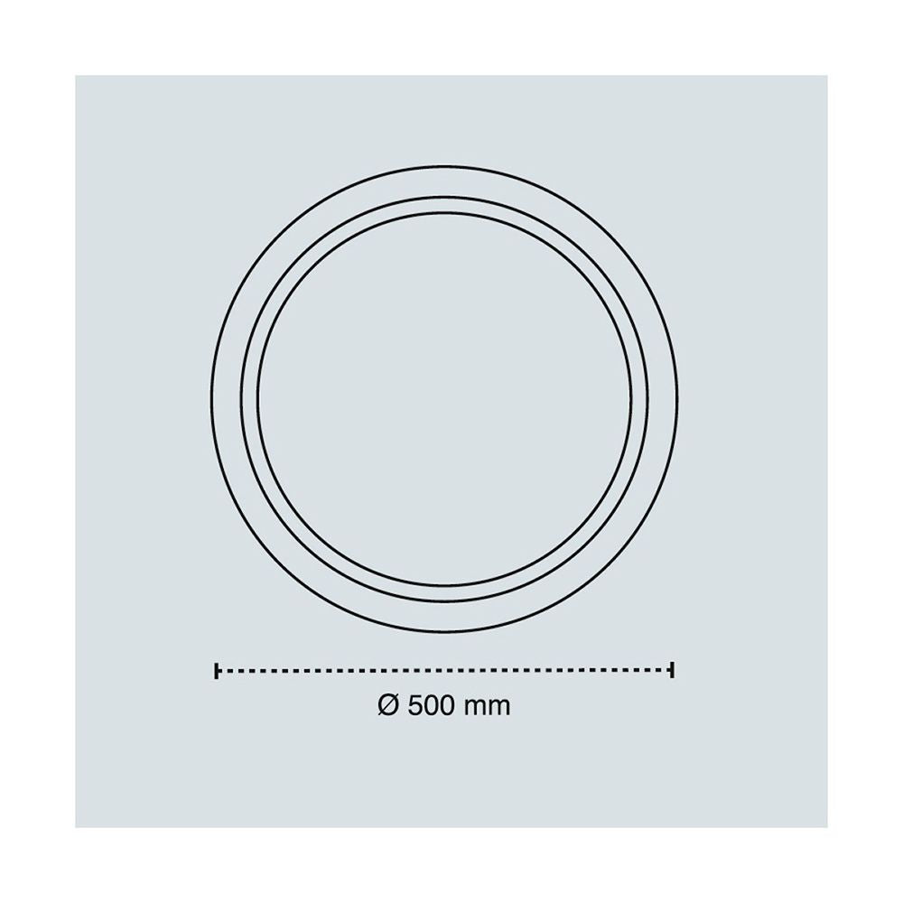 Plafón led circular, charly, 72 w, 3cct, 7290 lm, blanco, ø50 x 7 cm