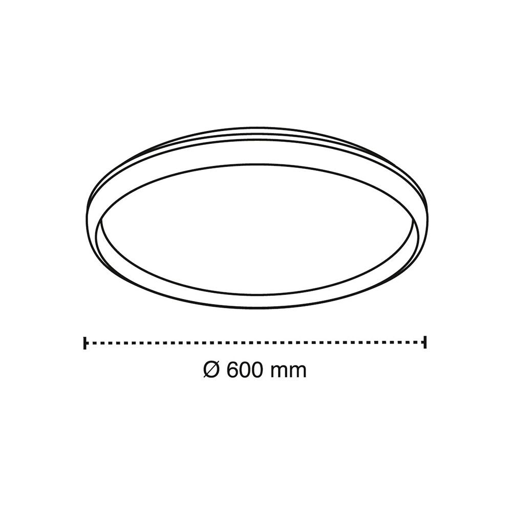 Plafón led circular, charly, 80 w, 3cct, 8800 lm, blanco, ø60 x 7 cm