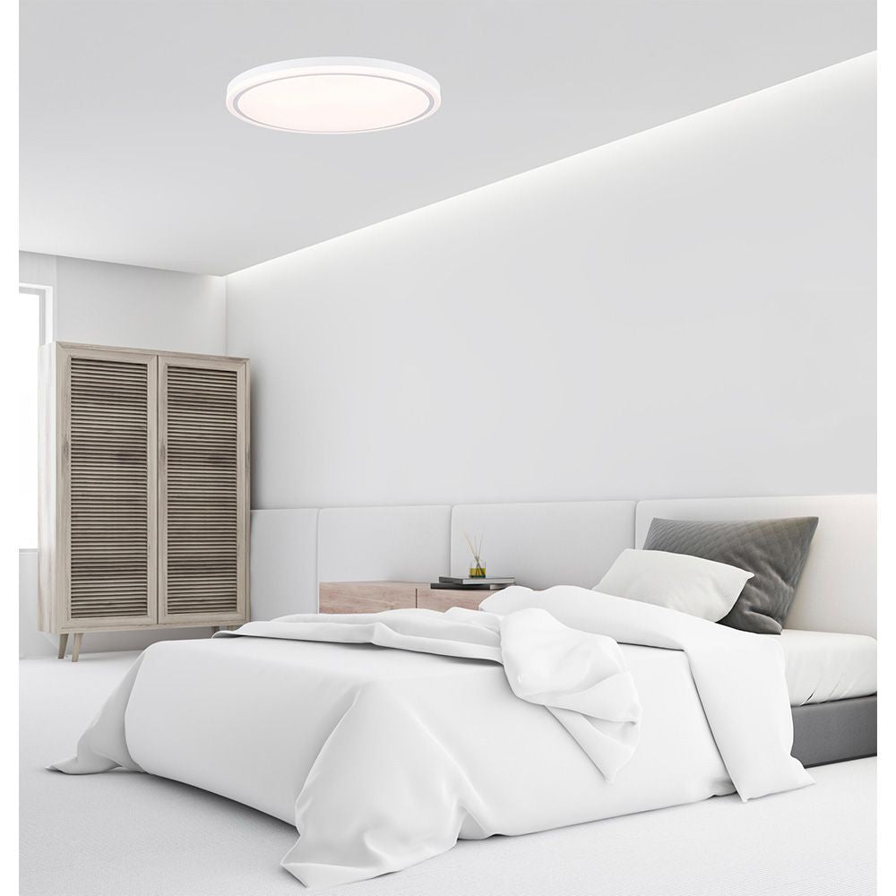Plafón led circular, targes, 80 w, 3cct, 8800 lm, blanco, ø60 x 6,5 cm