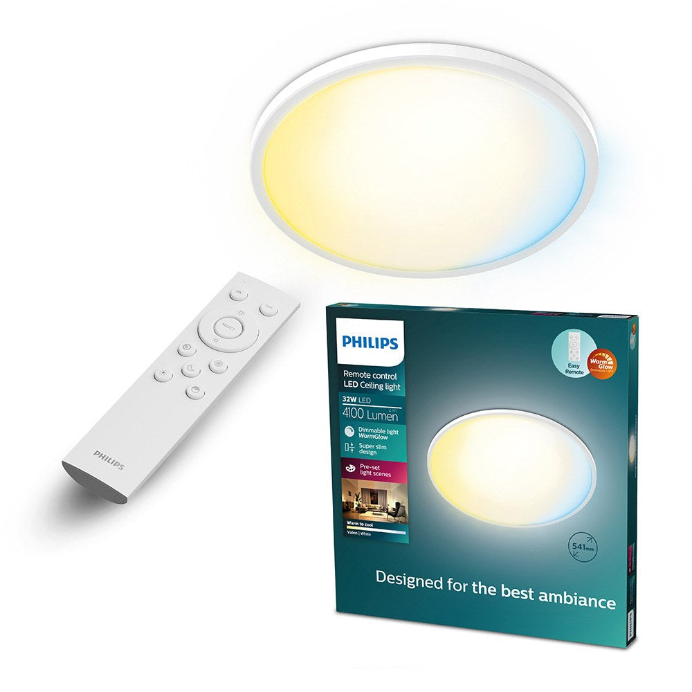 Plafón redondo blanco valen, 32 w, 4100 im, 2200-6500 k, ø541 x 28 mm