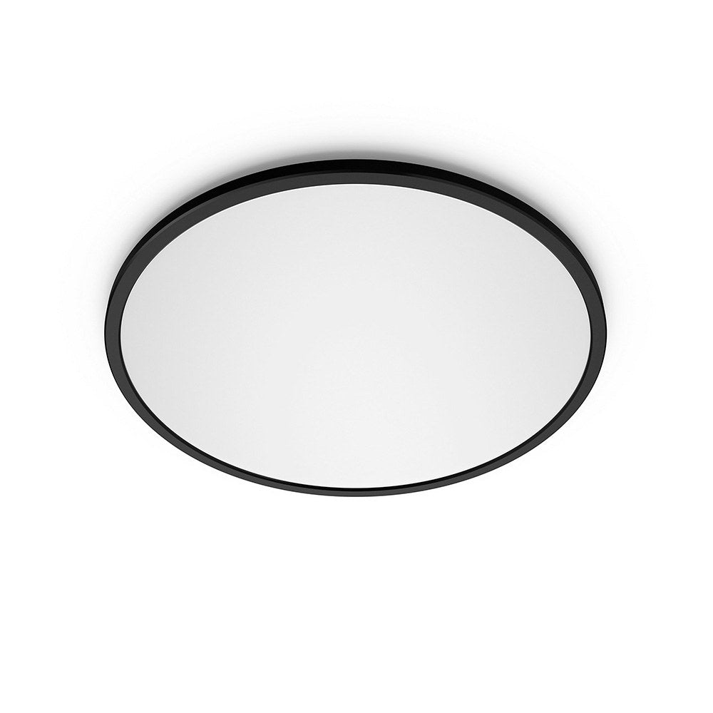 Plafón redondo negro valen, 16 w, 2000 im, 2200-6500 k, ø291 x 24 mm
