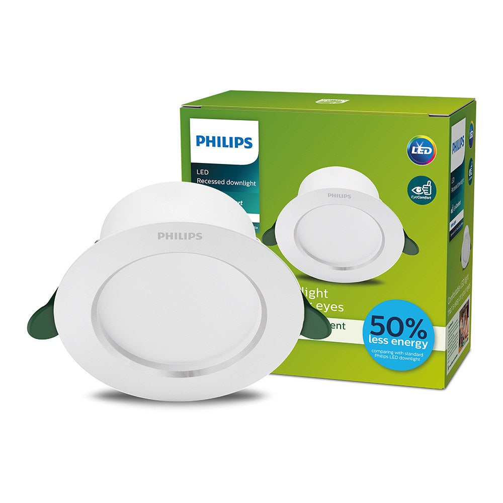 Downlight led empotrable redondo, diamond cut, blanco, 2 w, 310 lm, 3000 k, ø90 x 49,5 mm