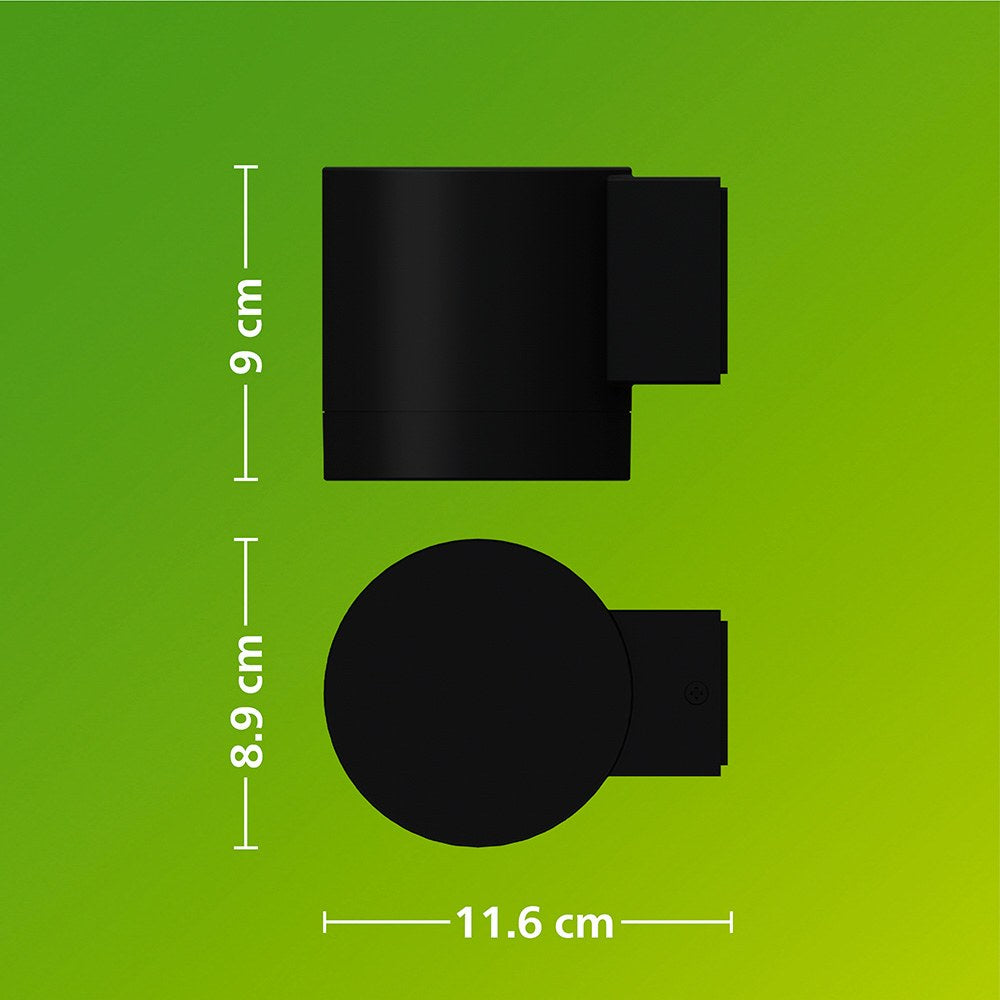 Aplique de exterior led fylx 5 w, negro