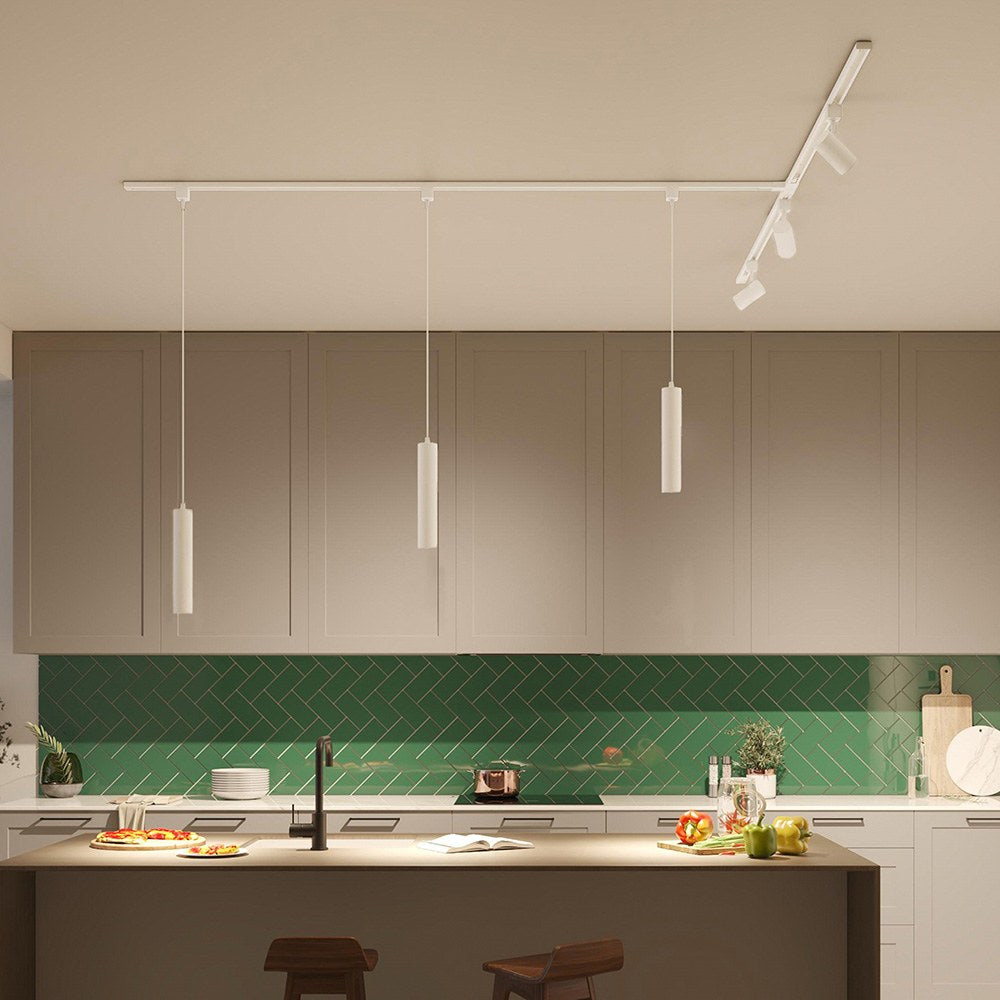 Lámpara easylink de techo, suspendida, paxie gu10, blanca, ø60 x 1550 mm