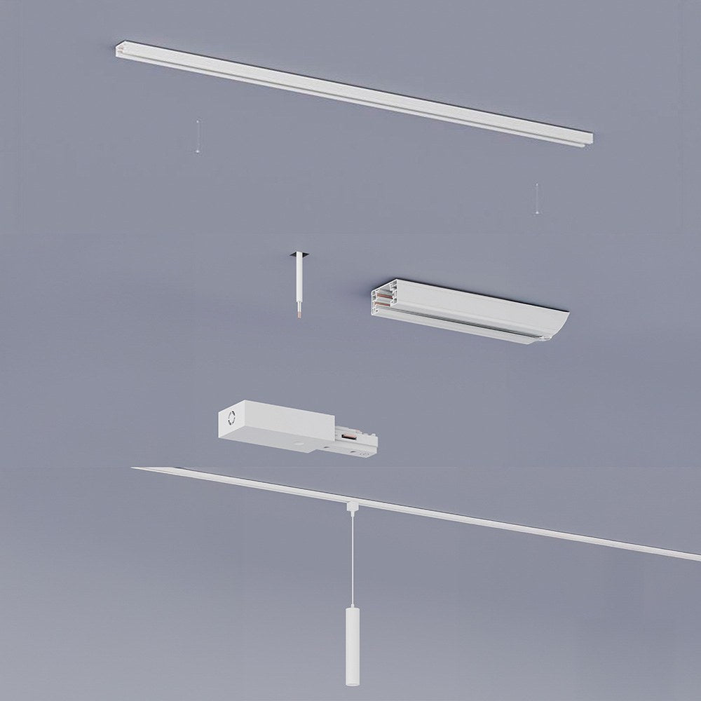Lámpara easylink de techo, suspendida, paxie gu10, blanca, ø60 x 1550 mm
