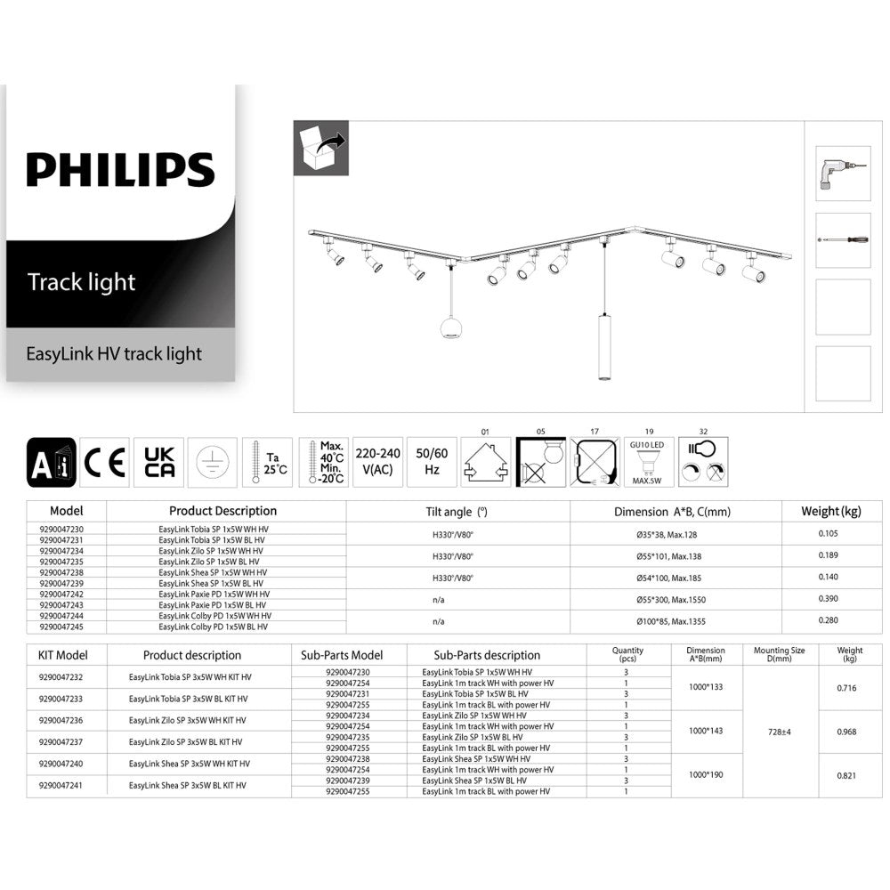 Conector en l sentido horario easylink, negro