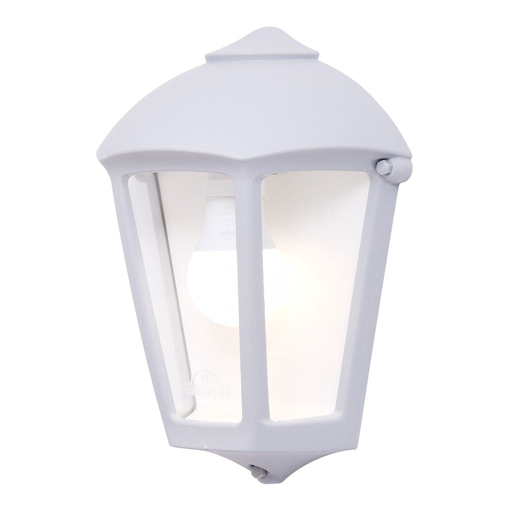 Farol de pared fabio, transparente, e27, blanco, 215 x 120 x 290 mm