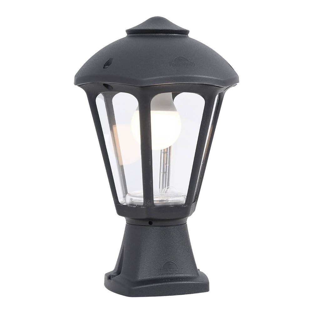 Farol sobremuro disma/giampy, transparente, e27, negro, ø210 x 330 mm