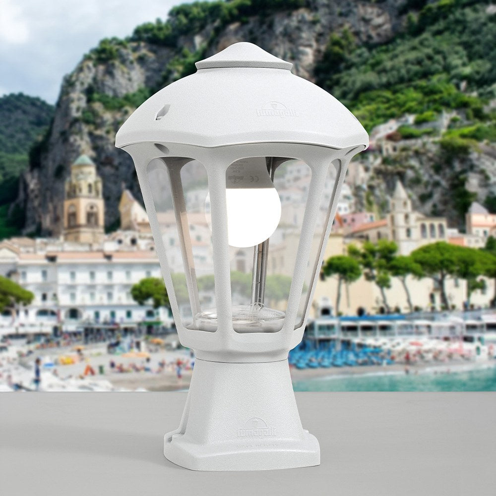 Farol sobremuro disma/giampy, transparente, e27, blanco, ø210 x 330 mm