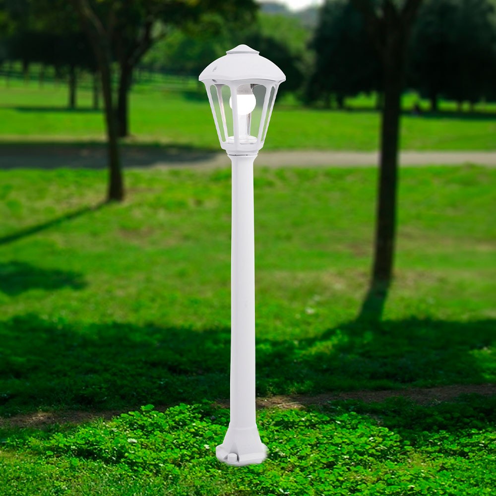 Farol baliza con poste giaffa/giampy, e27, blanco, ø210 x 995 mm