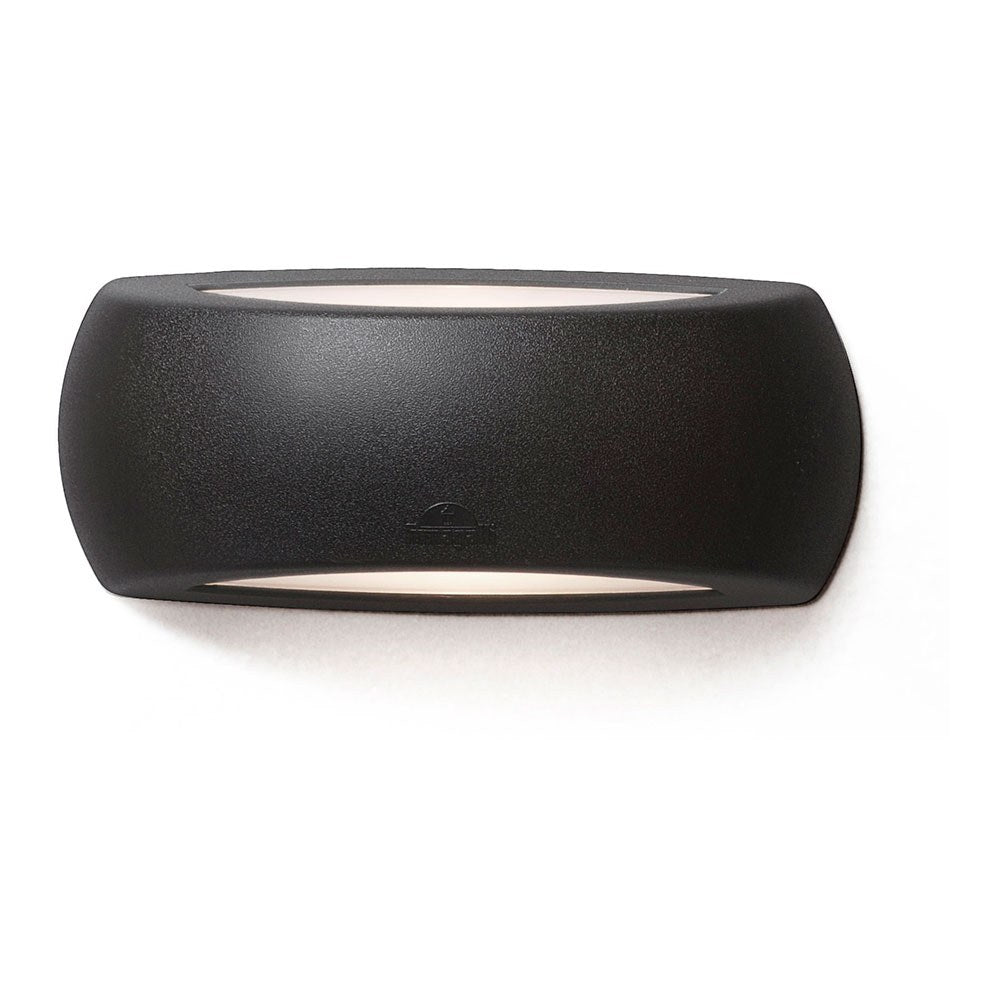 Aplique ovalado con visera francy, translúcido, e27, negro, 300 x 85 x 130 mm