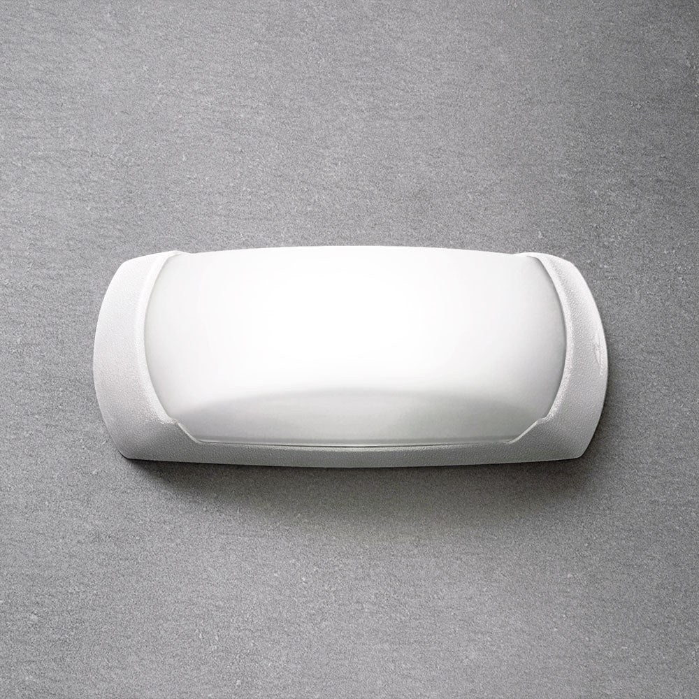 Aplique ovalado francy-op, translúcido, e27, blanco, 300 x 85 x 130 mm