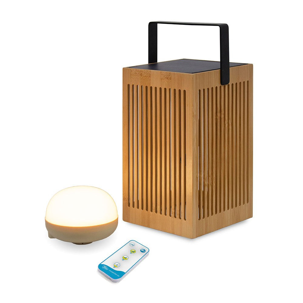 Farol solar de mano okinawa, con bombilla recargable, 14 x 14 x 24 cm