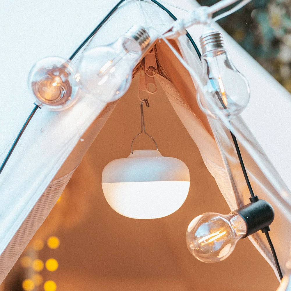 Bombilla portátil recargable cherry, color blanco, luz cálida, uso exterior, ø11 x 9 cm