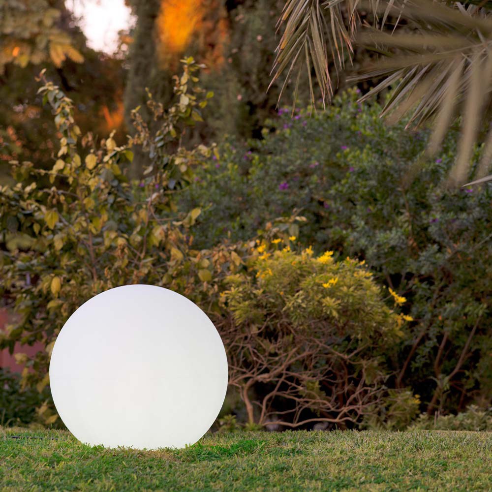 Lámpara redonda flotante buly 40, solar y batería recargable, rgb - ø40 x 35 cm