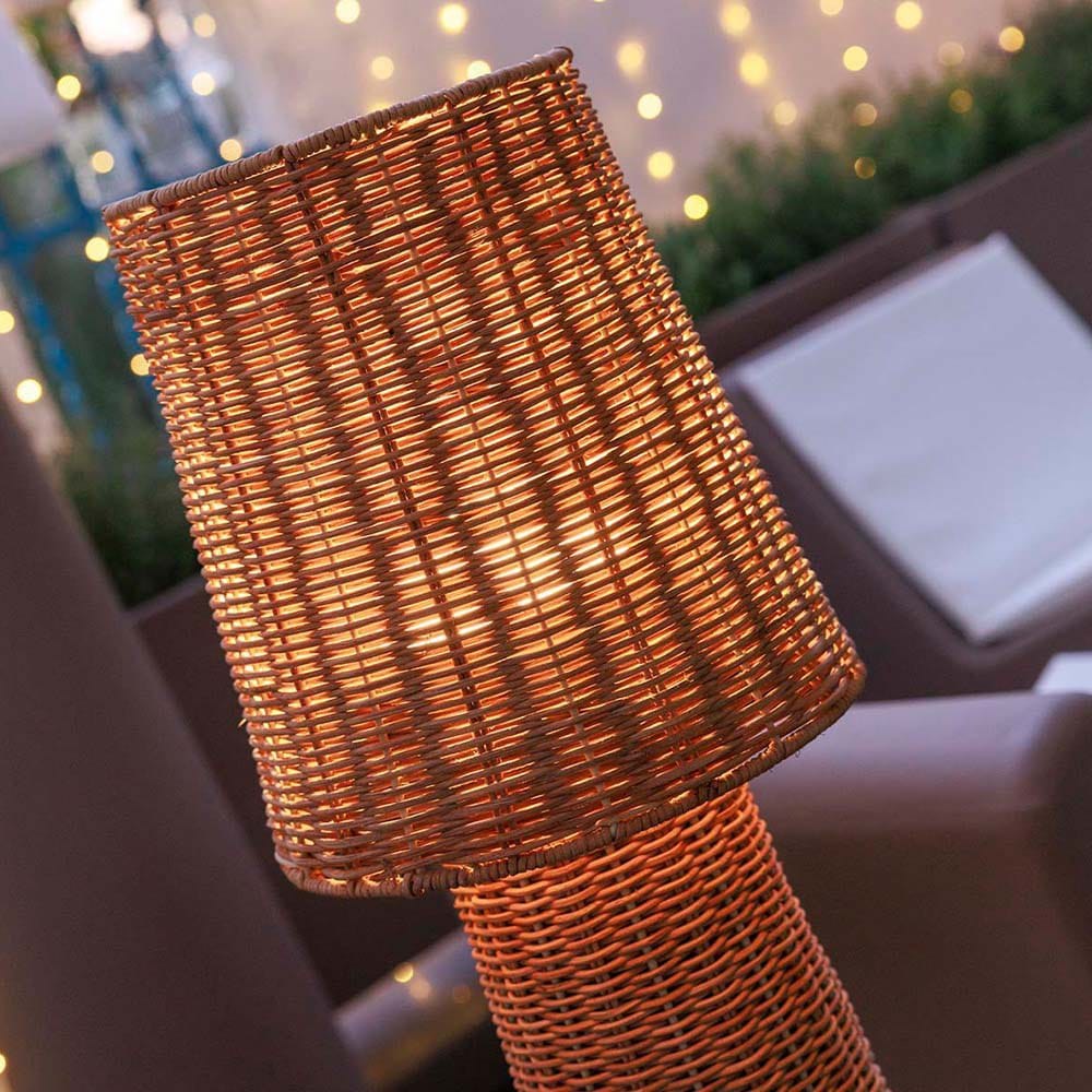 Lámpara de pie lola 110 nature con bombilla recargable ip54, ø25 x 109 cm