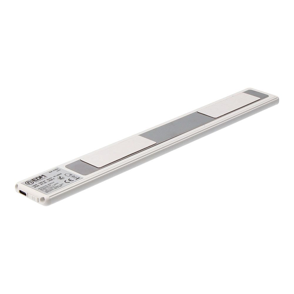 Regleta led regulable y recargable con sensor, magnética, 1,5 w, 3cct, 1500 mah, 14 x 40 x 306 mm