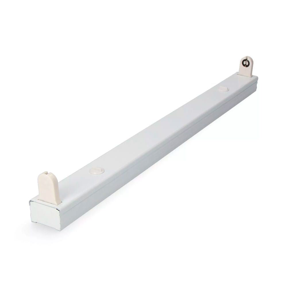 Regleta t8 especial para tubo led de 60 cm, blanca, 620 x 34 x 16 mm