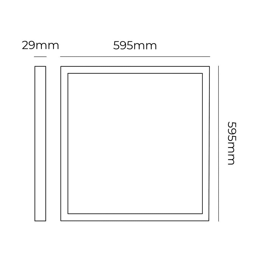 Panel led 40 w 6400 k 4300 lm luz fria 59,5 x 59,5 x 2,9 cm